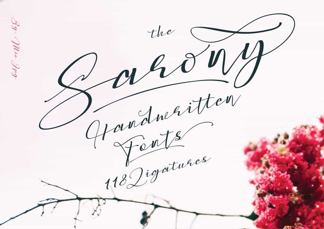 Sarony Handwritten Script Font Image 1