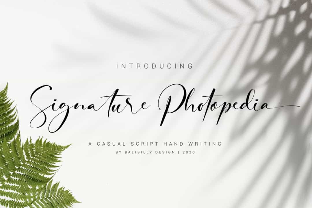 Signature Photopedia Font Image 1