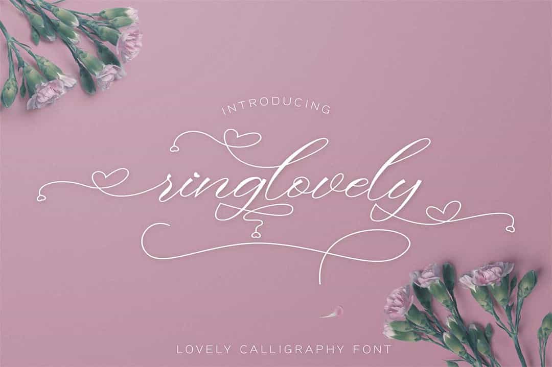 Ringlovely Calligraphy Script Font Image 1
