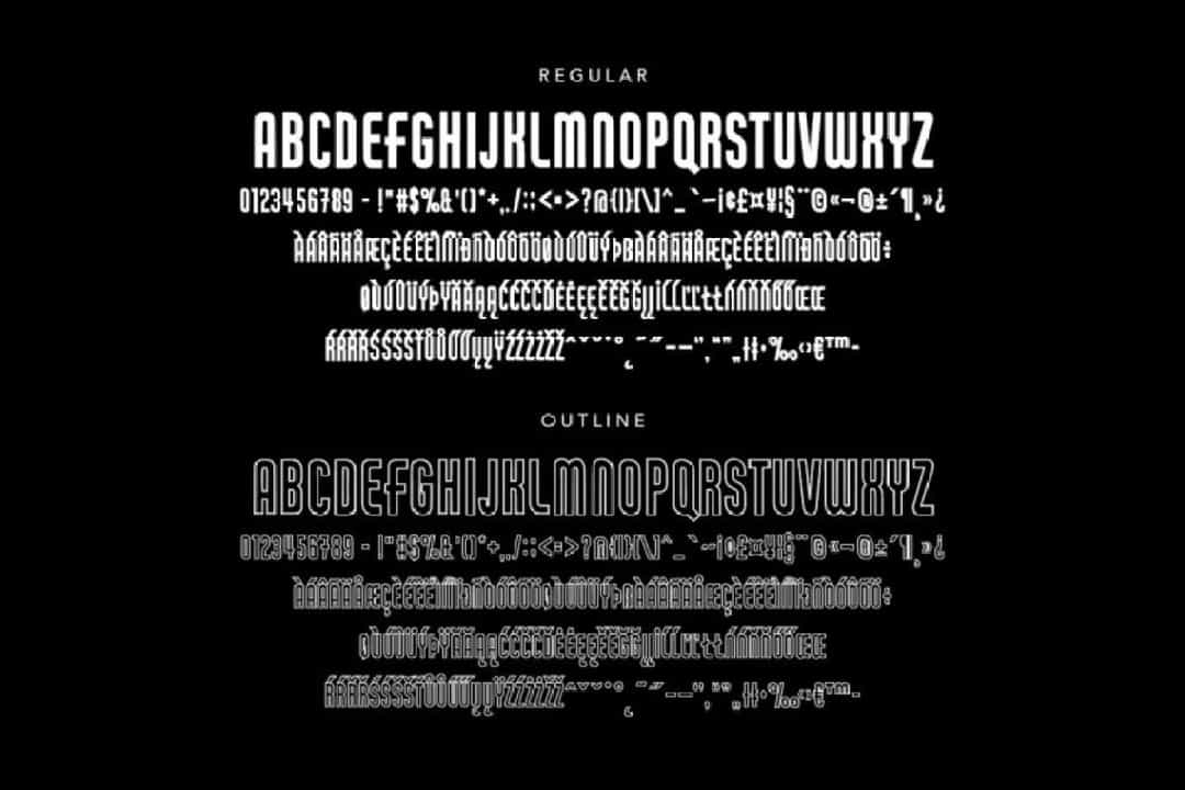 Elanor Display Sans Outline Typeface Image 4