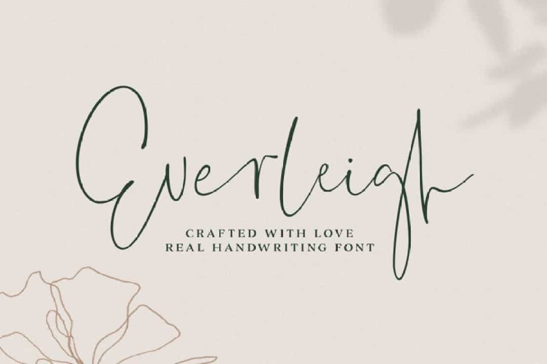 Everleigh Handwritten Signature Script Font Image 1