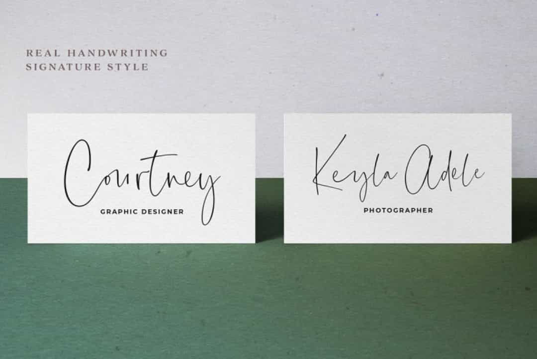Everleigh Handwritten Signature Script Font Image 2