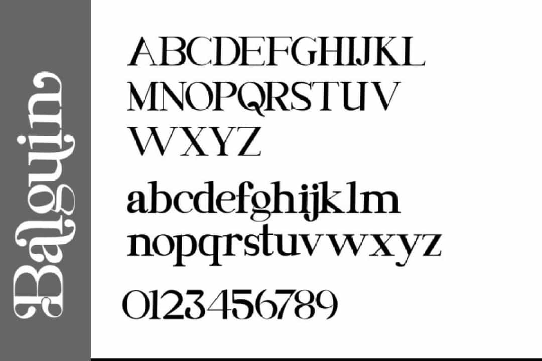Balguin Font Image 2