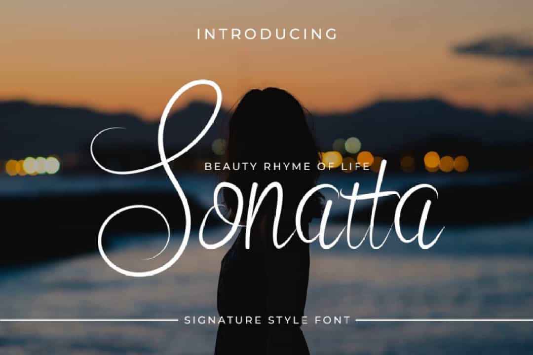 Sonatta Calligraphy Script Font Image 1