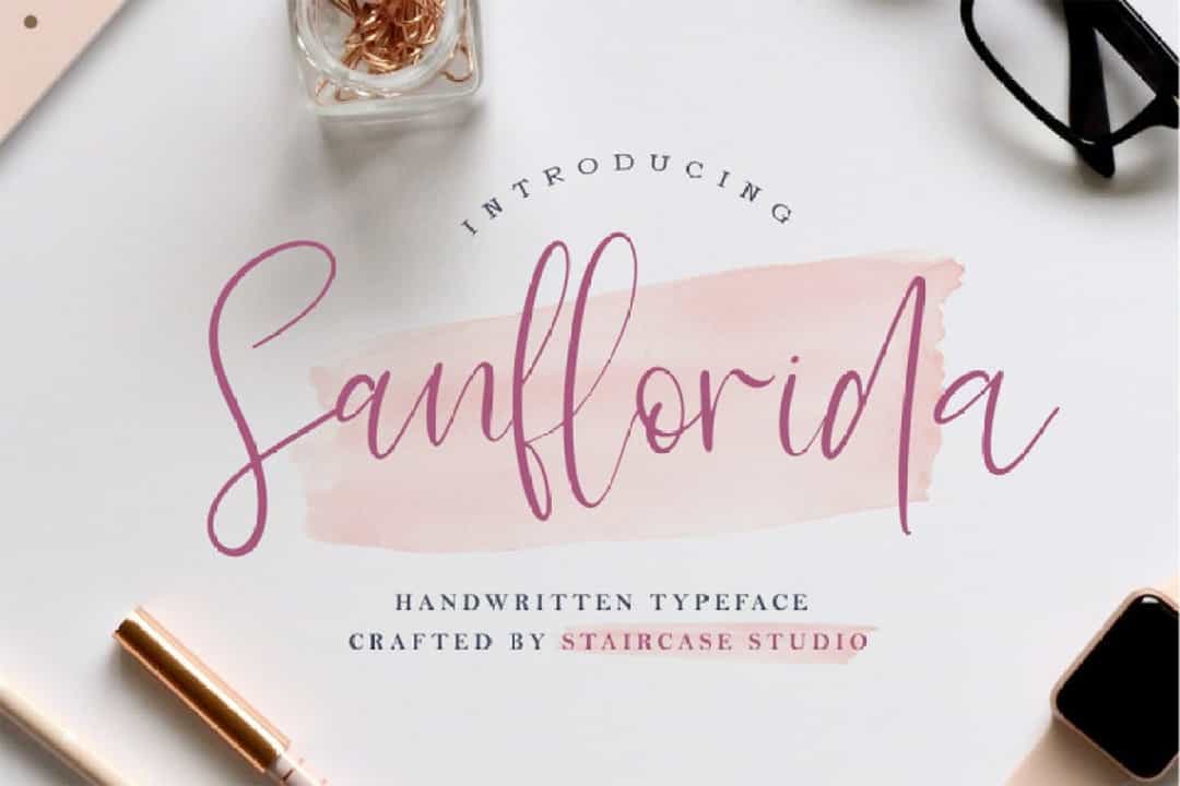 Sanflorida Handwritten Script Font Image 1