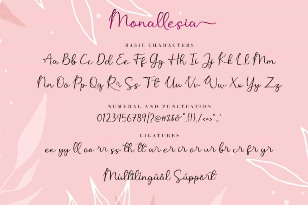 Monallesia Font Image 3