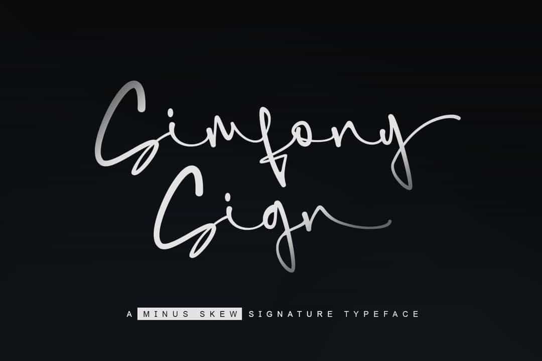 SimfonySign Signature Script Typeface Image 1
