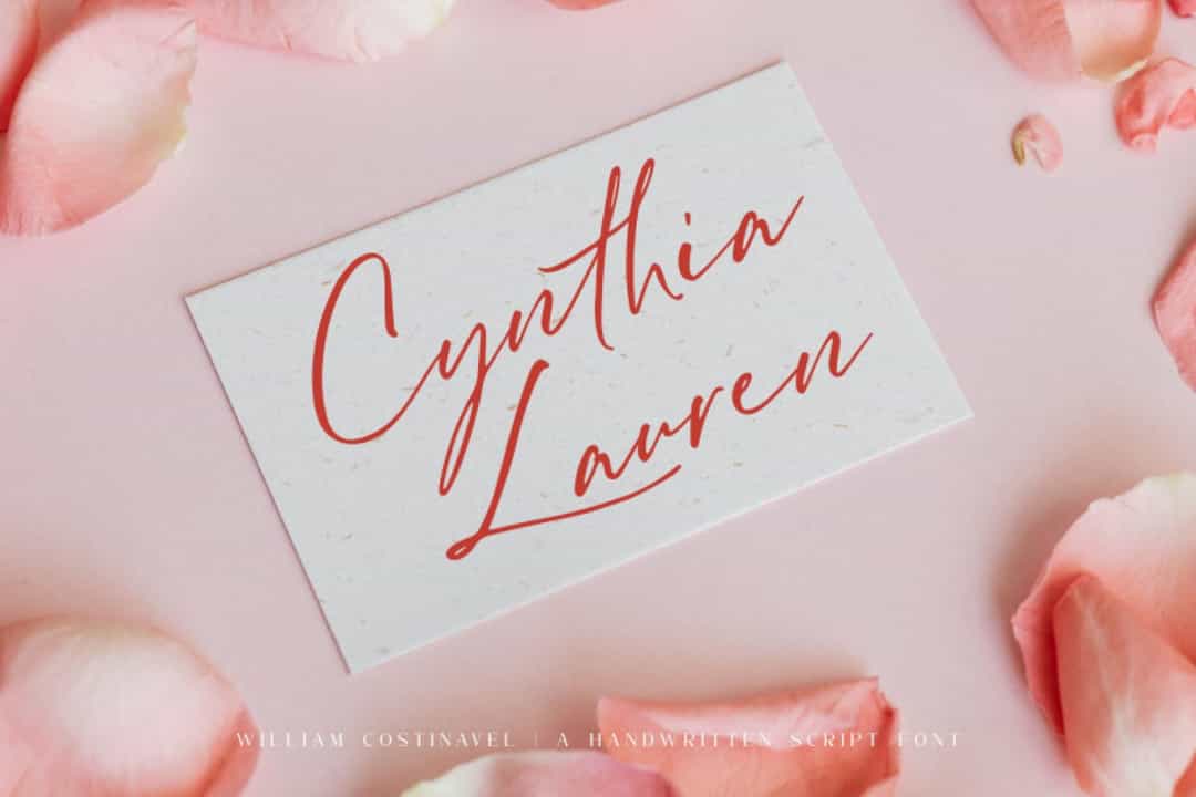 William Costinavel Handwritten Script Font Image 3