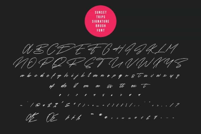Sunset Trips Font Image 3