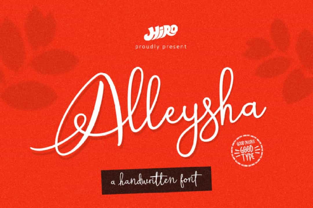 Alleysha Handwritten Script Font Image 1