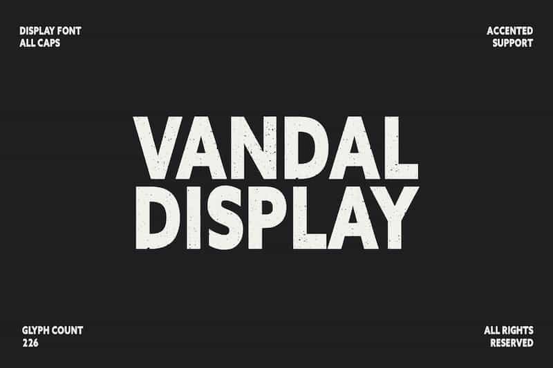 Vandal Display Font Image 1