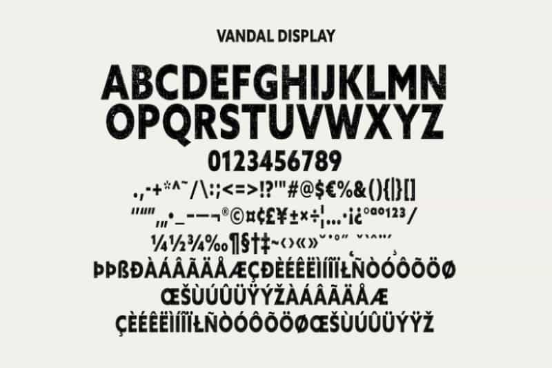 Vandal Display Font Image 3