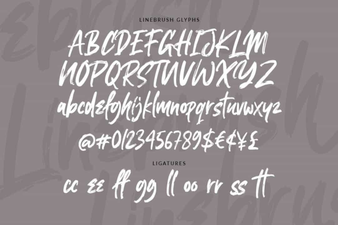 Linebrush Font Image 3