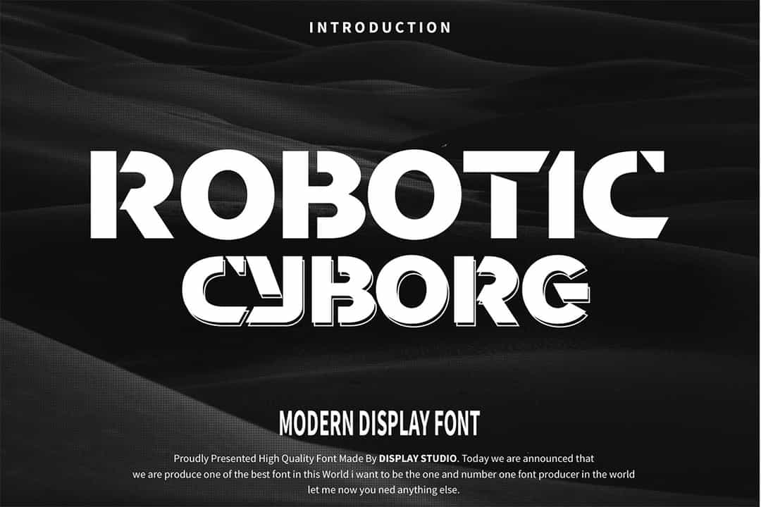 Robotic Cyborg Display Font Image 1