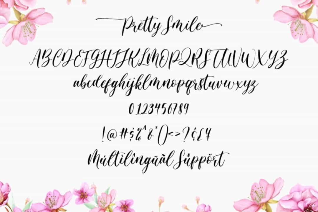 Pretty Smile Calligraphy Script Font Image 3