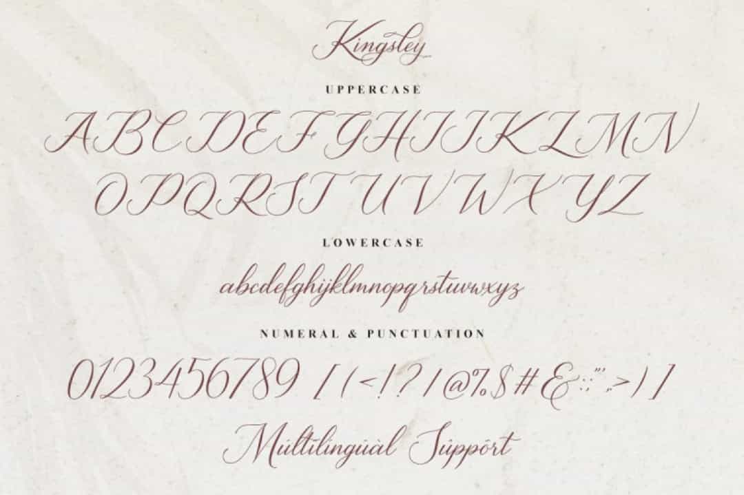 Kingsley Luxury Calligraphy Font Image 3