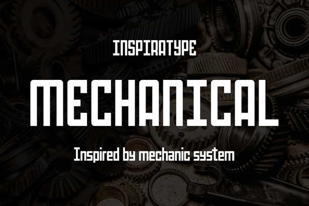 Mechanical Sans Serif Font Image 1