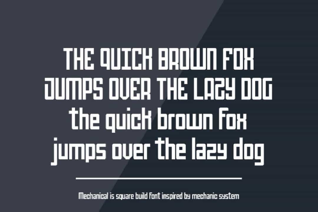 Mechanical Sans Serif Font Image 3