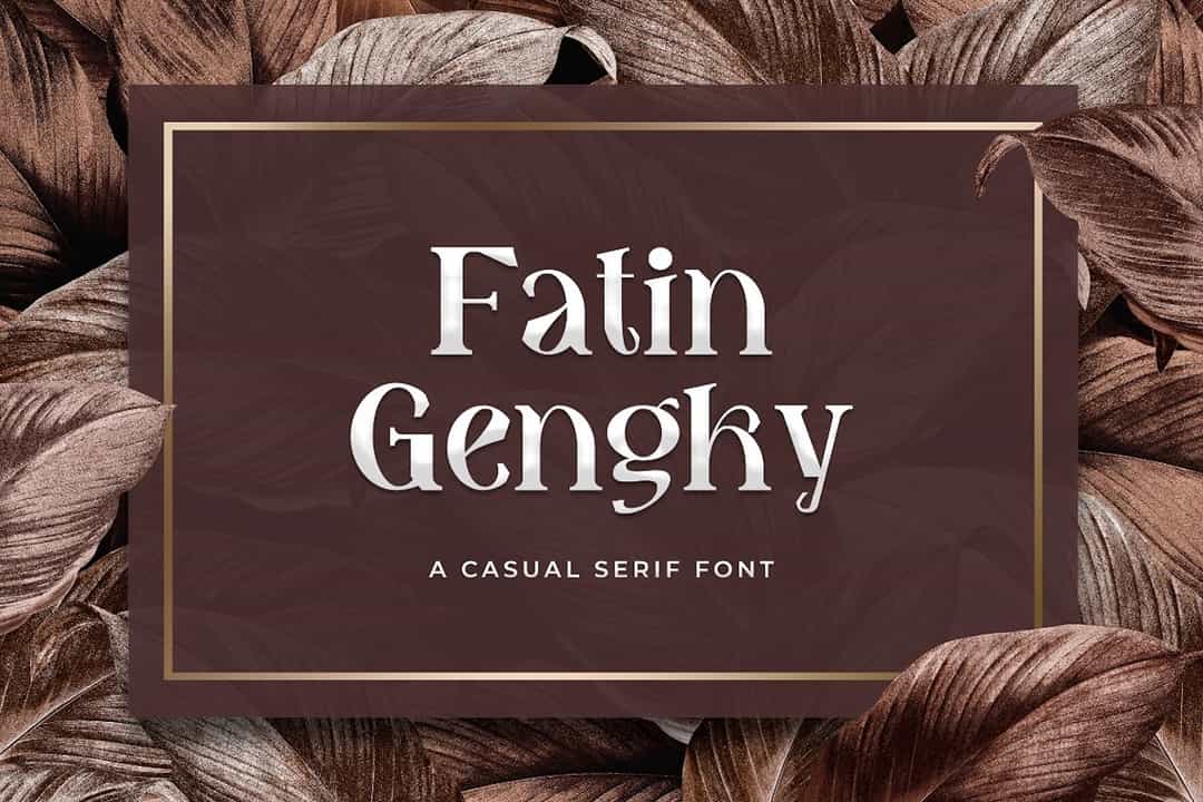 Fatin Gengky Font Image 1
