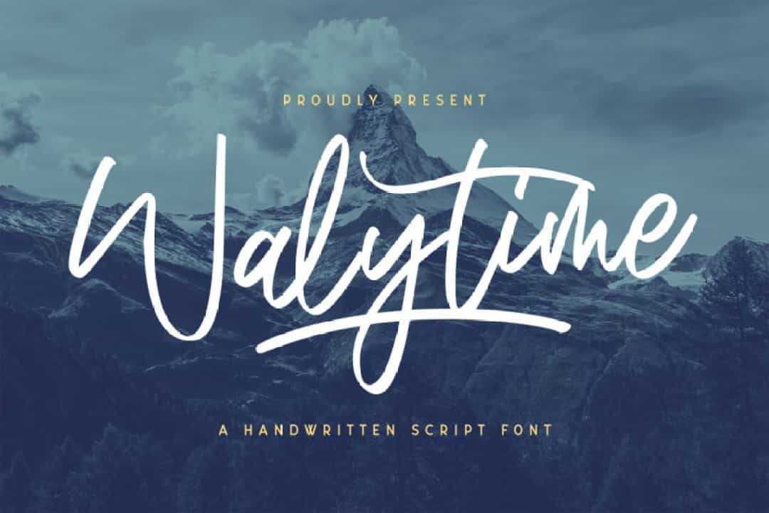 Walytime Handwritten Script Font Image 1