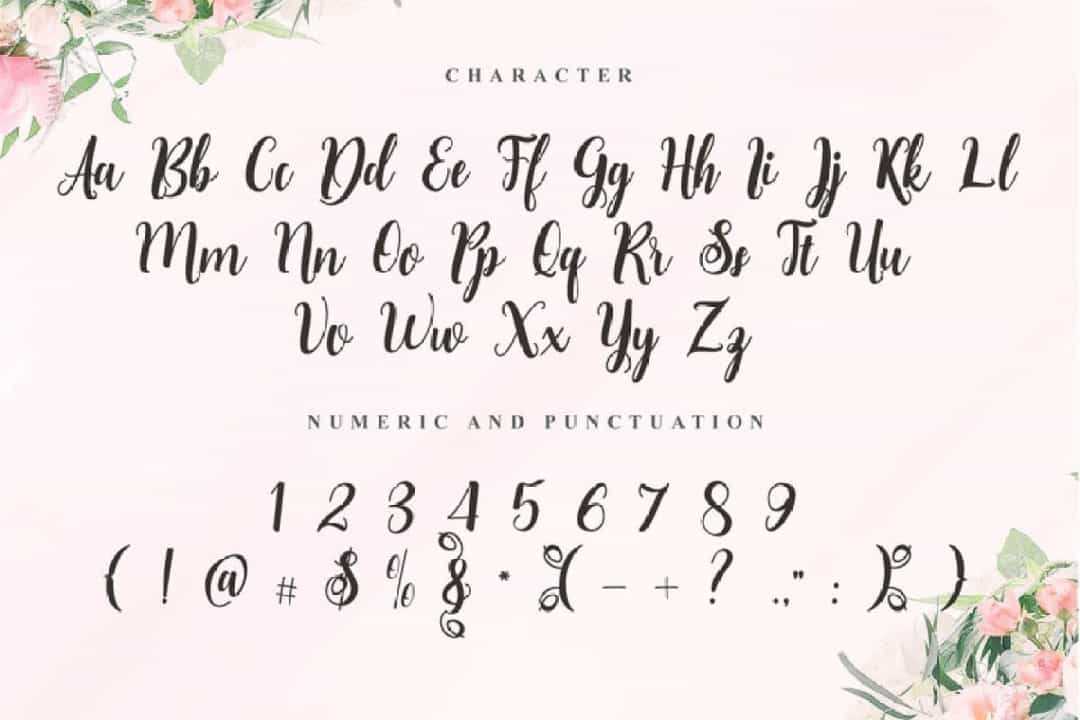 Sweet Belinnda Calligraphy Script Font Image 3