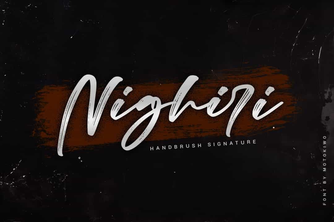 Nighiri Handbrush Script Font Image 1