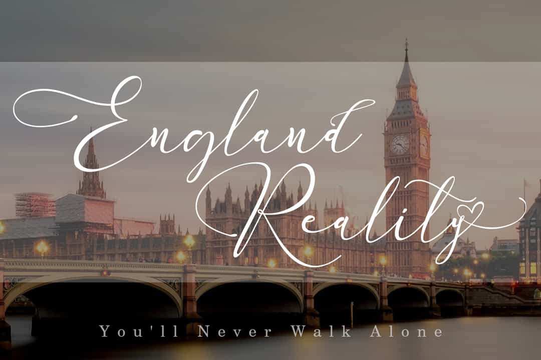 England Reality Font Image 1