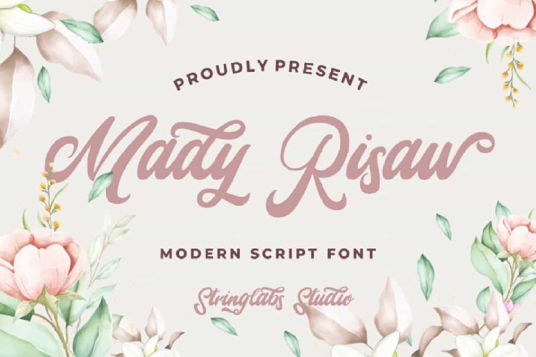 Mady Risaw Modern Script Font Image 1