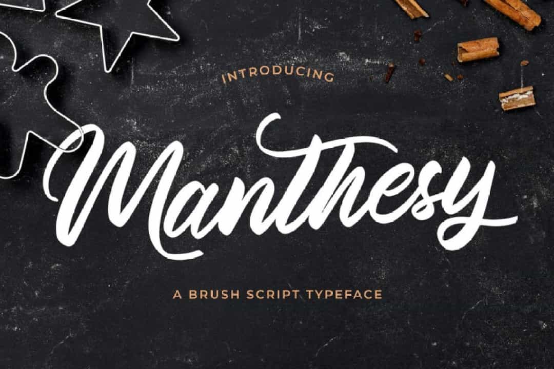 Manthesy Bold Script Font Image 1