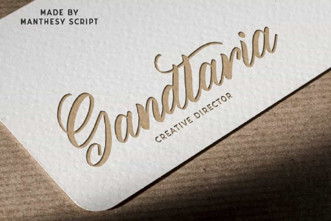 Manthesy Bold Script Font Image 2