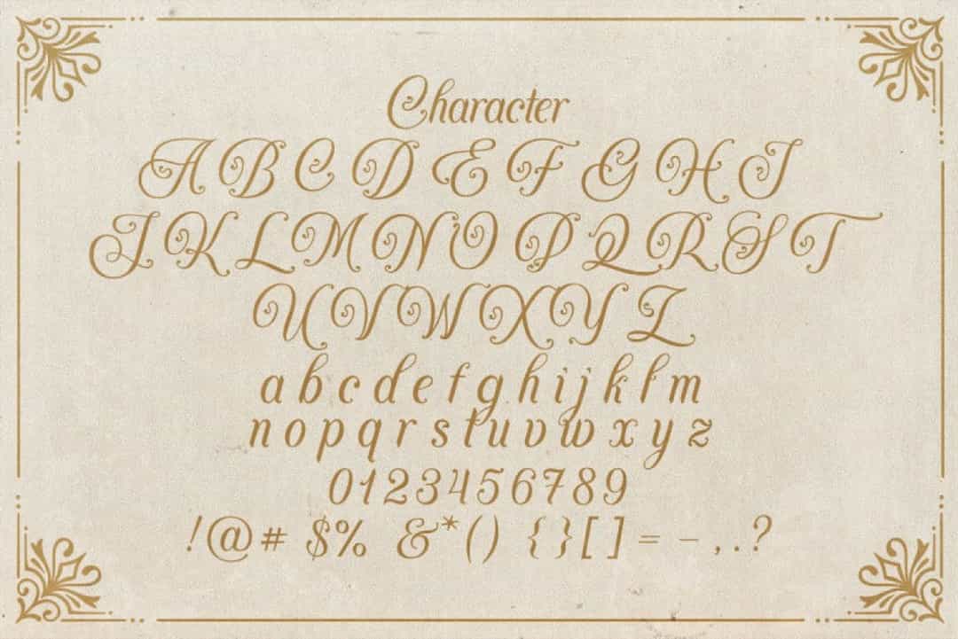 Agenda King Calligraphy Vintage Script Font Image 3