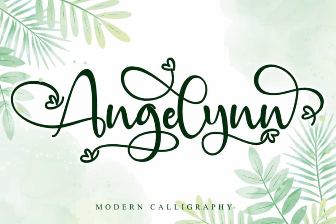 Angelynn Modern Calligraphy Script Font Image 1