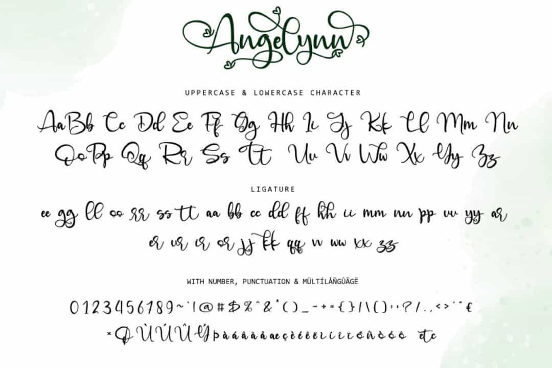 Angelynn Modern Calligraphy Script Font Image 4