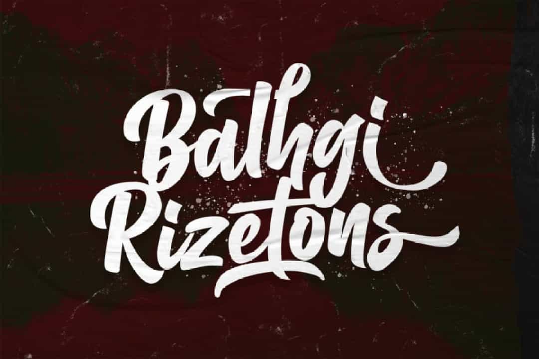 Balhgi Rizetons Bold Script Font Image 1