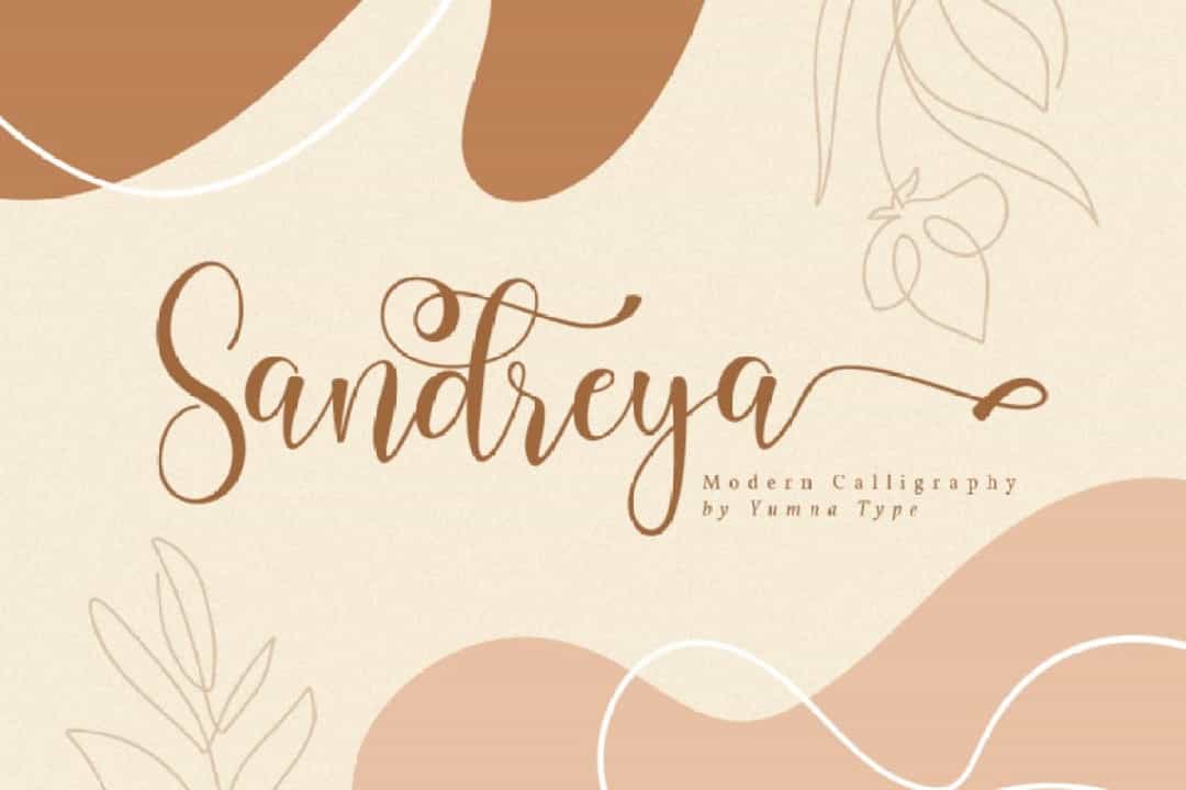 Sandreya Modern Calligraphy Font Image 1