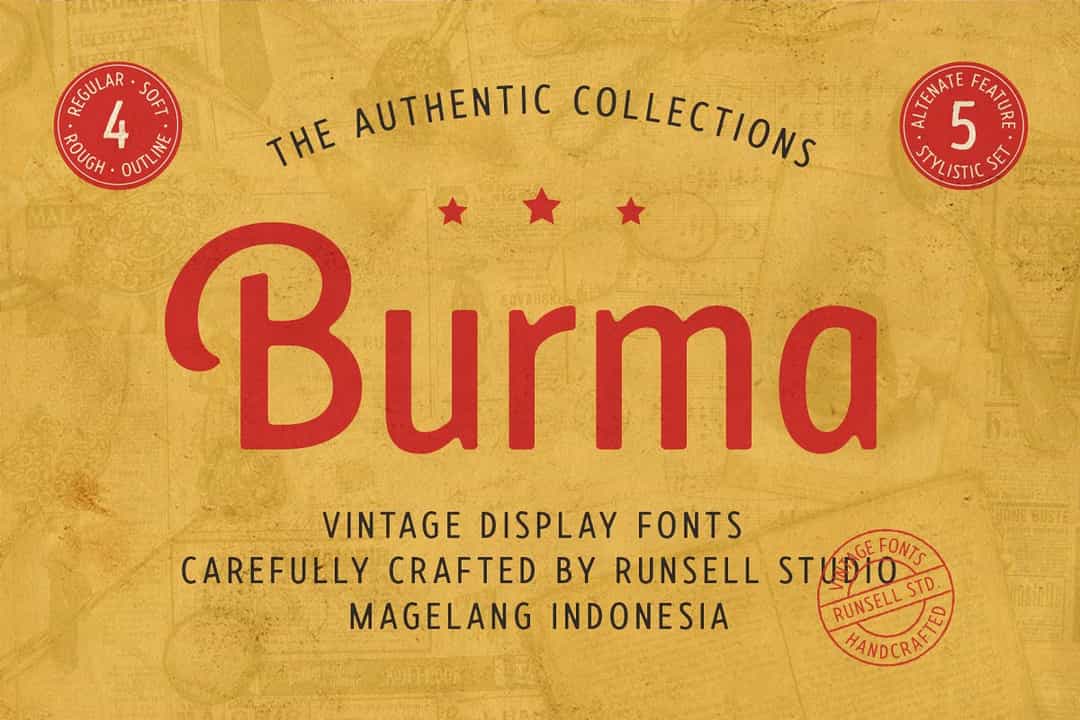 Burma Sans Serif Display Typeface Image 1