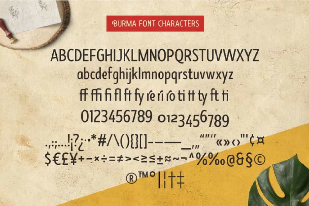 Burma Sans Serif Display Typeface Image 3