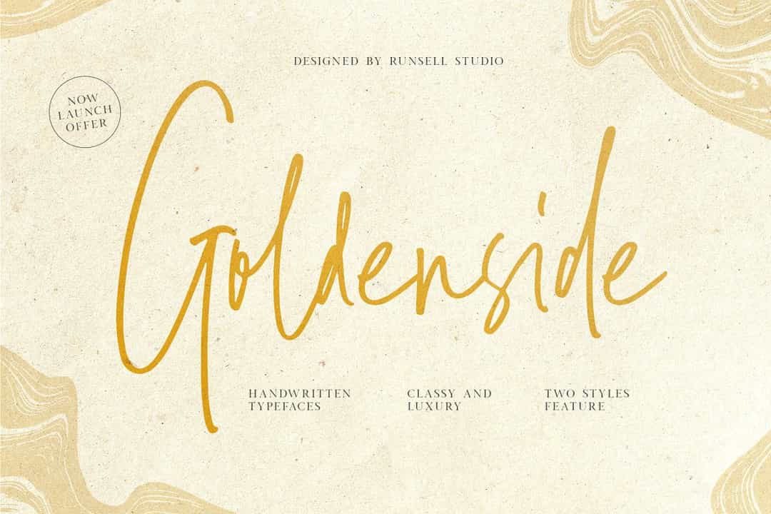 Goldenside Handwritten Script Typeface Image 1