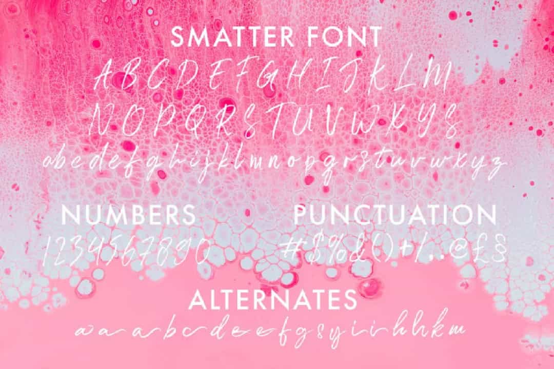 Smatter Brush Script Font Image 3