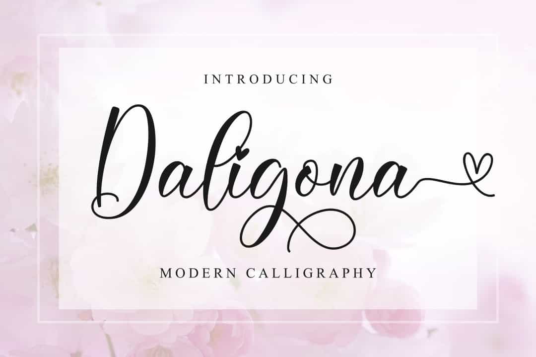 Daligona Modern Calligraphy Script Font Image 1