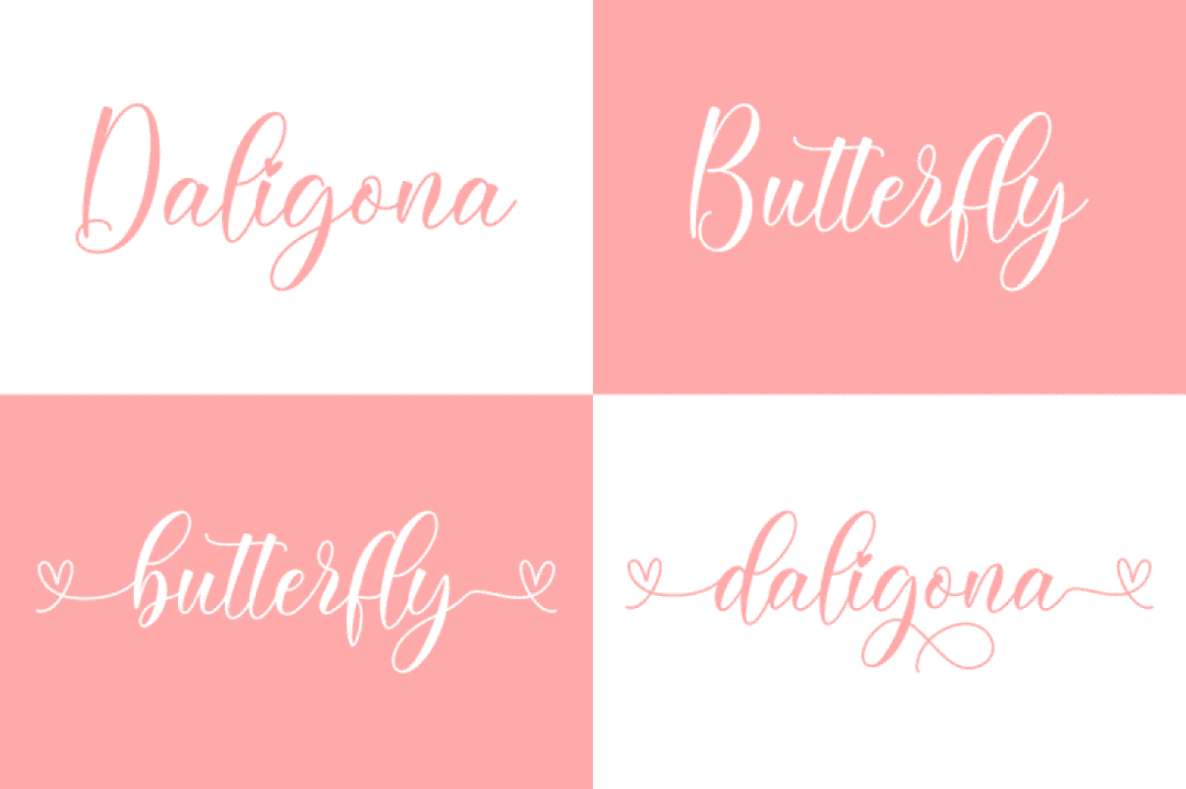 Daligona Modern Calligraphy Script Font Image 2