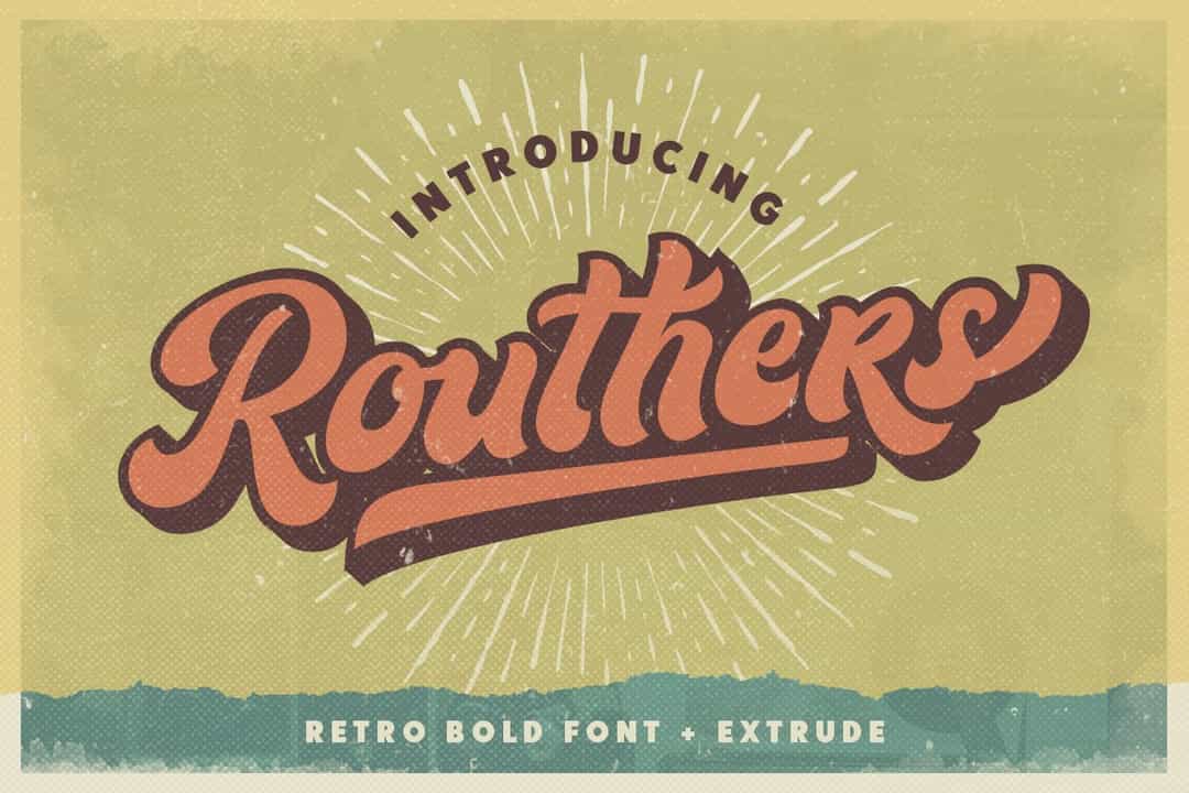 Routhers Retro Bold Script Font Image 4