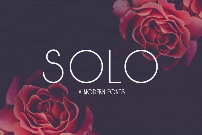 Solo Typeface Image 1