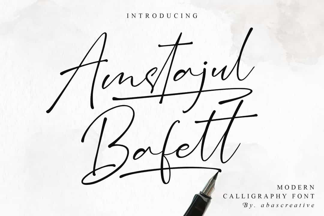 Amstajul Bufett Handwritten Signature Font Image 1