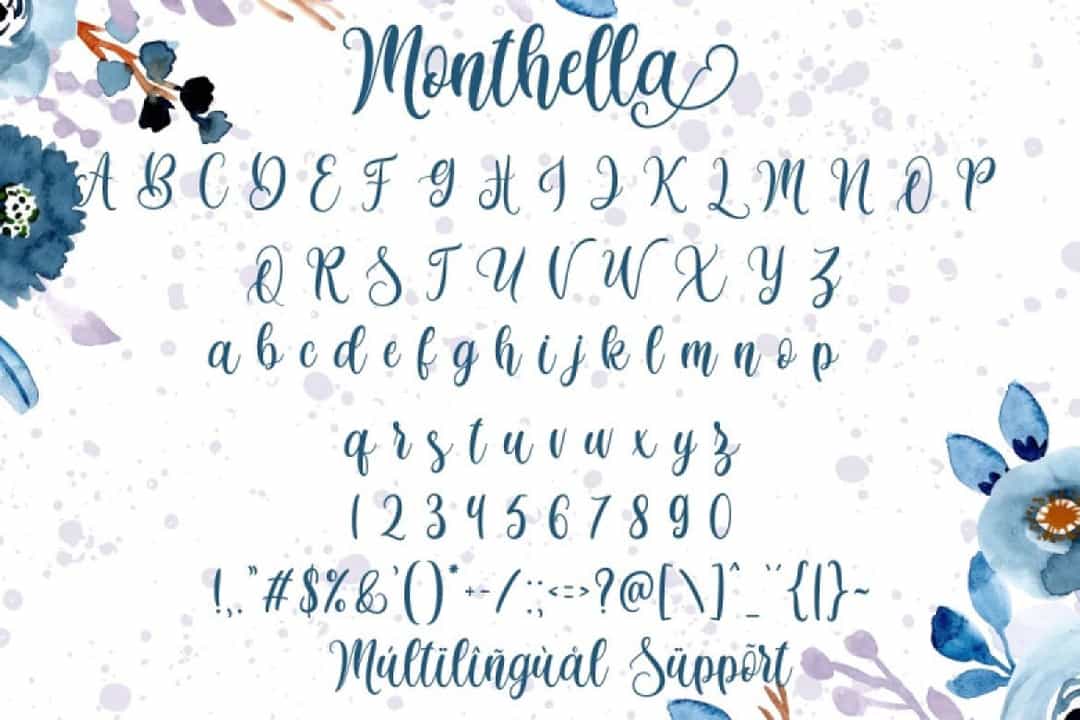Monthella Calligraphy Script Typeface Image 3