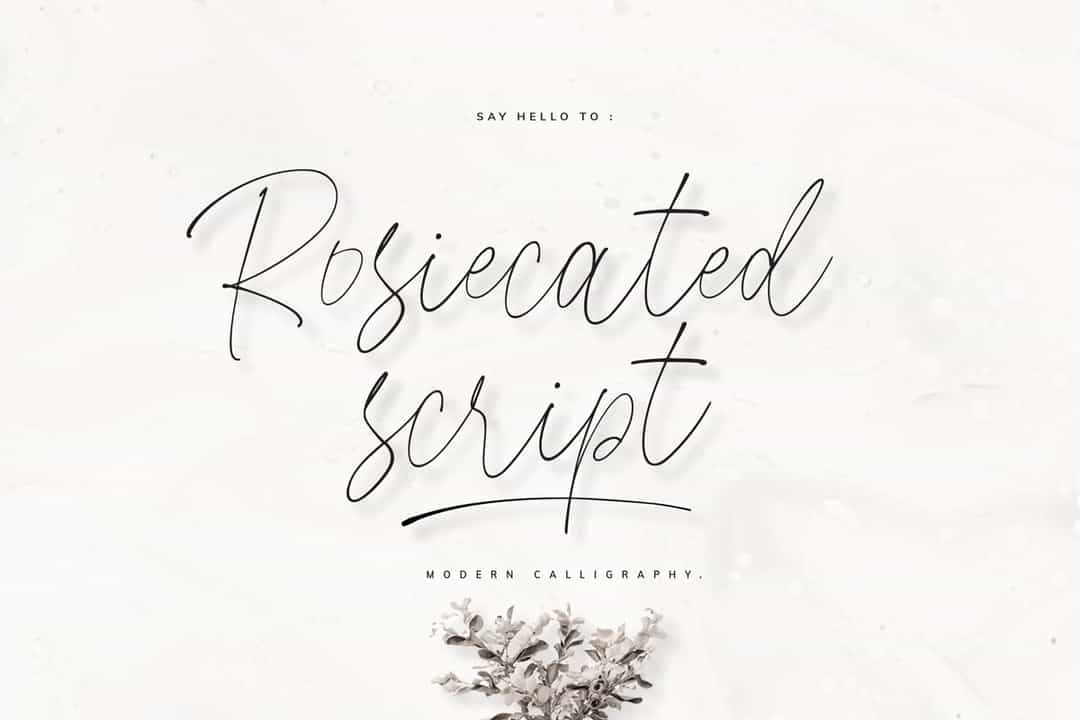 Rosiecated Handwritten Script Font Image 1