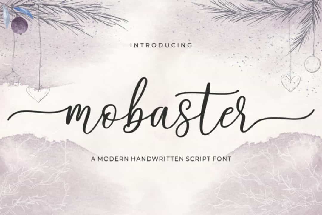 Mobaster Modern Handwritten Script Font Image 1