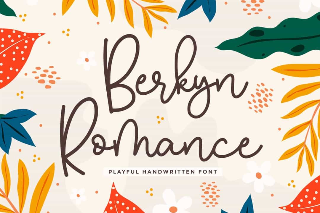 Berkyn Romance Playful Handwritten Font Image 1