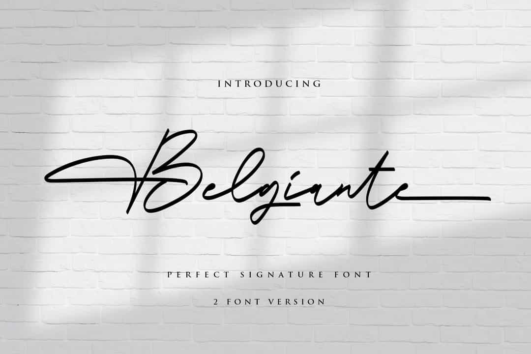 Belgiante Handwritten Signature Font Image 1