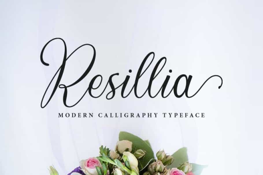 Resillia Calligraphy Script Typeface Image 1